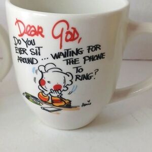 Dear God Mug Do You Ever Sit Around Waiting for the Phone to Ring? Royal Norfolk